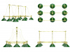 Бильярдный светильник на 9 плафонов Эллада