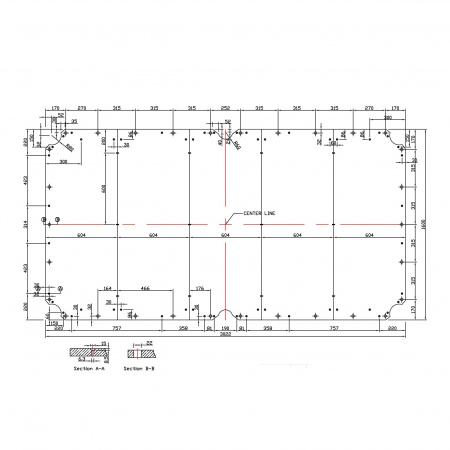 Плита для бильярдных столов Rasson Original Premium Slate 10 футов, 25 мм, 5 шт (русская пирамида, снукер)