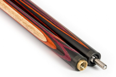 Бильярдный кий для русского бильярда Поповский кий ЦВЕТОК, двухсоставной (эбен, падук, граб)